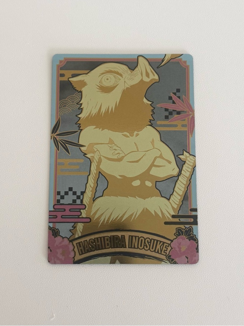 Anime official collectible demon slayer inosuke card